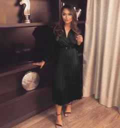 Стильное платье с плиссировкой фото 265257733