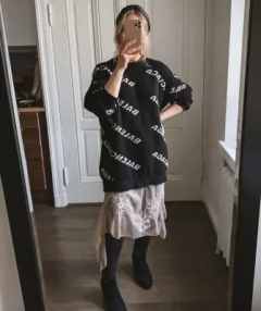 удлинённый оверсайз свитер в стиле BALENCIAGA фото 4249758098
