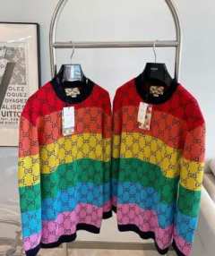 Трендовый очень теплый удлинённые оверсайз свитерки в стиле GUCCI 0874