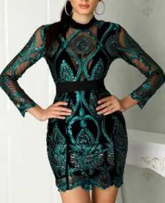 Шикарное платье с пайетками 0587
