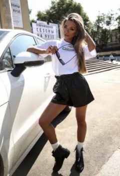Шорты с эко-кожи фото 333680258